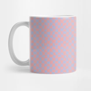 Warped Checkerboard, Pink and Lavender Mug